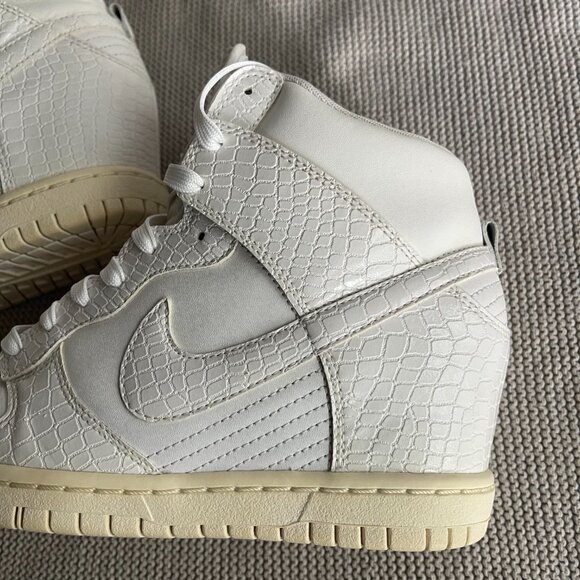 Wmns Nike Dunk Sky High White Croc Print - Size 7.5 - Pre-Owned - Picture 5 of 8